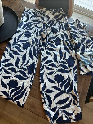 NWT Cloth & Stone SET Satin Floral Blue Tank Pant M thumbnail 10