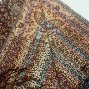 Women Paisley Scarf Pashmina Shawl Wrap Reversible Neck Scarf Stole Fringe 70x27 thumbnail 5