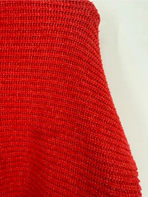 ANTHROPOLOGIE Pilcro Chunky Cowlneck Sweater Red medium thumbnail 3