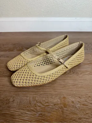 NWT Dolce Vita Reyes Natural Woven Raffia Mary Jane Ballet Flas, Size 5.5 thumbnail 3