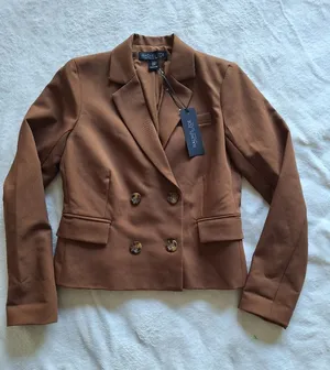 Rachel Zoe NWT Cropped Double Breasted Blazer Jacket Camel Tan XS thumbnail 1