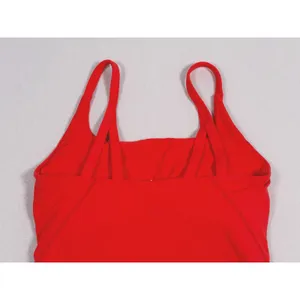 Lululemon Strappy Nulu Shelf Tank Top Size 2 Red Yoga Pilates Training Lounge thumbnail 6