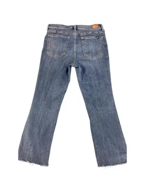 Seven7 jeans womens size 8 bootcut regular fit mid rise blue light wash stretch thumbnail 2