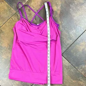 Lucy Feel The Beat Strappy Singlet Tank Top Medium Pink thumbnail 6