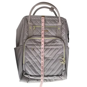 KROSER 17” Quilted Laptop Backpack NWOT Beige RFID USB Work Travel Bag thumbnail 5
