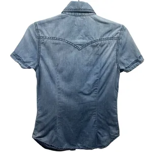 True Religion Y2K Button Front Chambray Western Rodeo‎ Top Size XS thumbnail 5