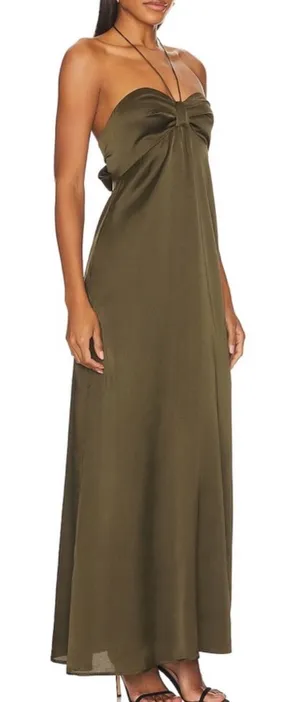 Revolve LBLC The Label Blake Strapless Dress Green Size XS thumbnail 1