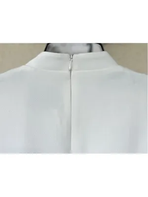 New Tuckernuck Women White Feather Cuff Shift Ellie Mini Dress L Wedding Bridal thumbnail 7
