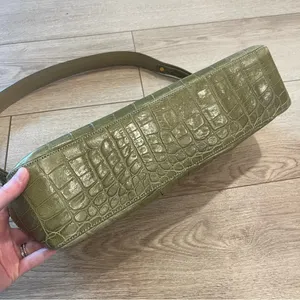 Brahmin Lime Green Snakeskin Reptile Leather Satchel Bag thumbnail 5