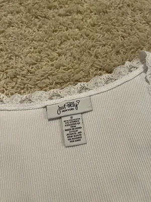 Just Polly White Lace Tie Top thumbnail 3