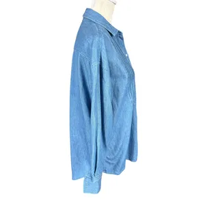 Old Navy XSP The Boyfriend Shirt long sleeve collared button down denim women's thumbnail 3