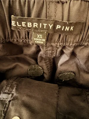Celebrity Pink Black Wide-Leg Cargo Pants thumbnail 4