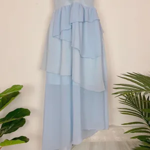 Bellevue Two Tone Blue Tiered Hem Wiola Midi Dress Summer Wedding Guest Vacation thumbnail 4