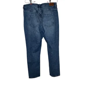 Zara Women's Jeans Distressed Boyfriend Tapered Wash Denim Blue Mid‎ Rise Size 8 thumbnail 10