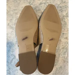 J CREW Woven slingback flats Natural Raffia Brown Leather Trim ‎ 7M NwT thumbnail 10