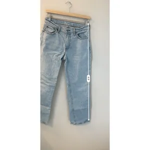Abercrombie Fitch 90s Straight Ultra High Rise Light Wash Denim‎ Jeans Size 28 thumbnail 7