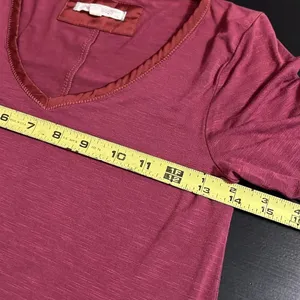 Anthropologie Pure + Good Satin‎ Trim Long Sleeve Top Pink XXSP thumbnail 4