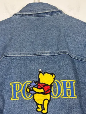 Vintage 90’s Disney Winnie The Pooh Jean Denim Jacket Size Large thumbnail 4