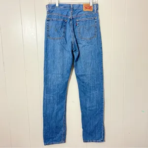 Levis 501 Womens Jeans Button Fly Blue Jeans Size 27x32 thumbnail 5