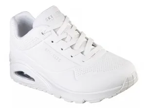 Skechers Uno-Flex All-White Low-Top Lace-Up Sneakers Size 7.5 thumbnail 1