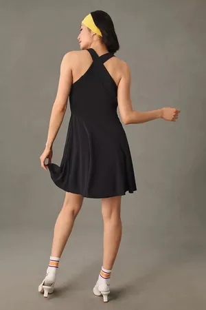 NWT Ruched Square-Neck Black Mini Dress. Size Large thumbnail 6