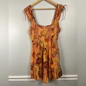 Free people Vernon Mini Dress in cocoa size medium thumbnail 3