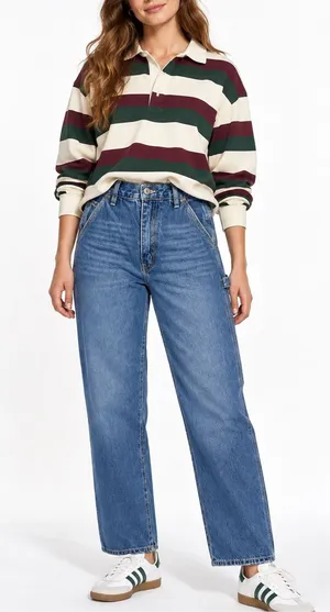 Vintage Y2K Unionbay Carpenter Jeans Womens 5 27W Baggy Skater Utility Denim 90s thumbnail 1