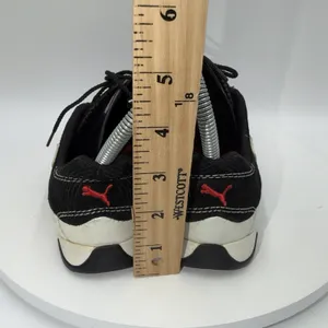 PUMA Vintage Y2K Speedcat Black Red Suede‎ Embossed Sneakers Size Women's 6.5 thumbnail 4