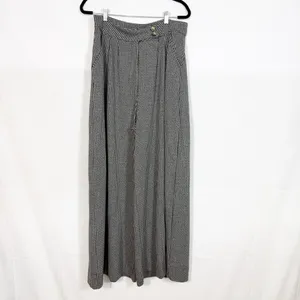Free People Josie Houndstooth Wide Leg Pants Trousers Black White High Rise Boho thumbnail 3