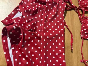 Red Shein Polka Dot Bikini Set thumbnail 2