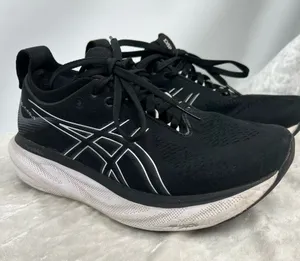 ASICS gel Nimbus 25 women’s 6 1/2 black running shoes thumbnail 1