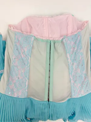 Betsey Johnson Vintage 90s 2000s Y2K Cupcake Tea Party Tiered Ruffle Dress Mini thumbnail 10