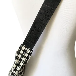 Baggu Medium Crescent Bag in Black & White Pixel Gingham thumbnail 4