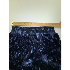 Vintage 1990s Stonebridge blue Floral velvet Satin denim Vest & Skirt Set Size S thumbnail 10