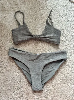 Malai Swimwear Ribbed Olive Bikini Green thumbnail 1