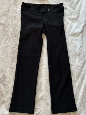 Vintage 90s Y2K Like An Angel Black Dress Pants Size 9/10 Flare Leg Low Rise thumbnail 1