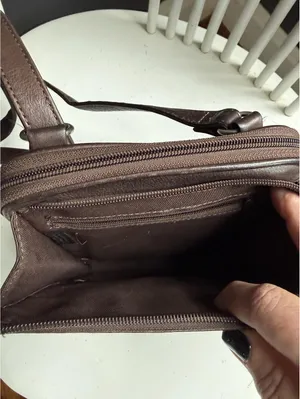 Fossil Chocolate Brown Leather Crossbody Bag thumbnail 4