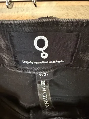 Insane Gene Revival Black High Rise Super Flare‎ Jeans Size 27 thumbnail 6