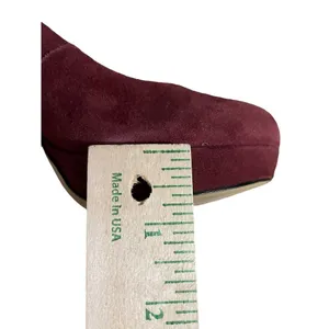 Michael Kors Platform Heals Womens 6M Used Burgundy Suede Heels thumbnail 10