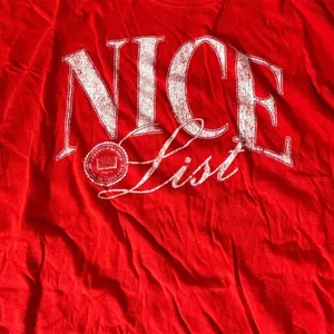 Aerie Women's XS Red‎ "Nice List" Graphic T-Shirt Holiday Casual thumbnail 2