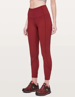 Lululemon Daily Lineup 7/8 Tight *25" Dark Sport Red 6 thumbnail 7