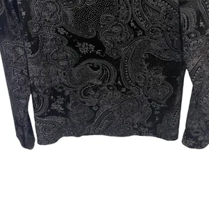 White Stag Vintage‎ 90s Small Fairy Grunge Sparkle Black Whimsigoth Paisley Top Witchy thumbnail 4