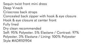 Sequin Twist Front Minidress  thumbnail 5