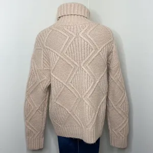 Caslon Women’s Chunky Cable Knit Turtleneck Sweater Size Medium NWOT thumbnail 4