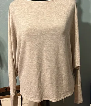 Pink Lily Light Beige Sweatshirt thumbnail 1