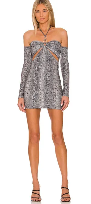 Camila Coelho Revolve Snake Print Mini Dress thumbnail 2