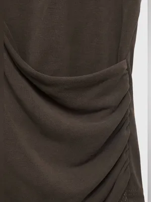 MANGO MNG - NWT Sleeveless Halter Wrap Top asymmetrical hem Brown thumbnail 7