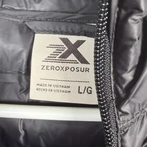 Zeroxposur Quilted Puffer Women's Large Black Packable Hooded Lightweight NWT thumbnail 3