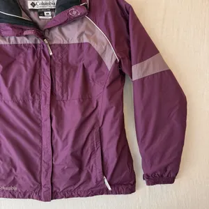 Columbia Interchange Jacket Womens Large Purple Hooded 3-in-1 Ski Hiking Shell thumbnail 9