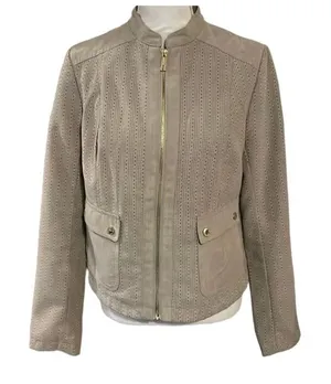 ✨Kenneth Cole Reaction Suede Laser Cut Jacket✨ thumbnail 1